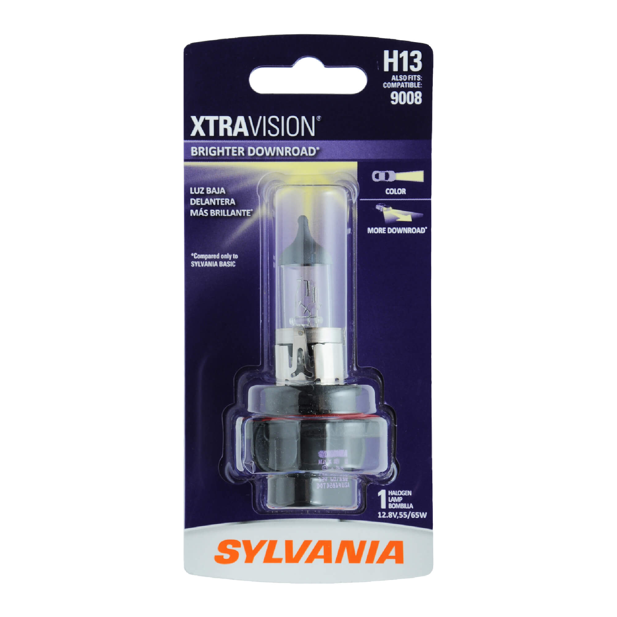 SYLVANIA H13 XtraVision Halogen Headlight Bulb 1 Pack